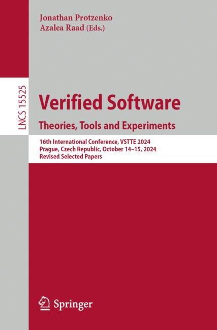 Front cover_Verified Software. Theories, Tools and Experiments