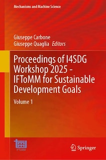 Couverture_Proceedings of I4SDG Workshop 2025 - IFToMM for Sustainable Development Goals