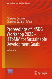 Couverture_Proceedings of I4SDG Workshop 2025 - IFToMM for Sustainable Development Goals