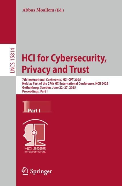 Front cover_HCI for Cybersecurity, Privacy and Trust