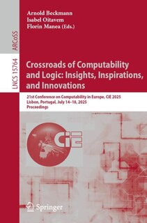 Couverture_Crossroads of Computability and Logic