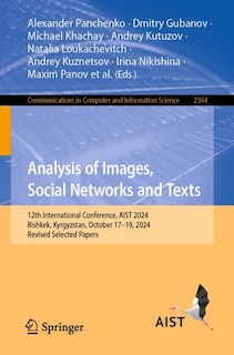 Front cover_Analysis of Images, Social Networks and Texts