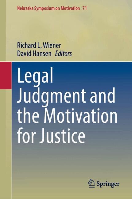 Front cover_Legal Judgment and the Motivation for Justice