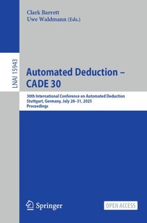 Front cover_Automated Deduction - CADE 30