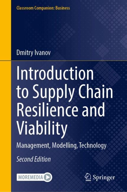 Front cover_Introduction to Supply Chain Resilience and Viability