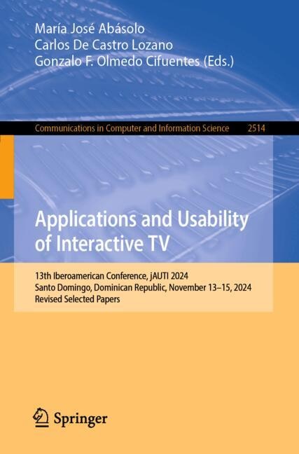 Couverture_Applications and Usability of Interactive TV