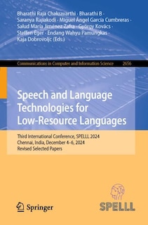 Front cover_Speech and Language Technologies for Low-Resource Languages