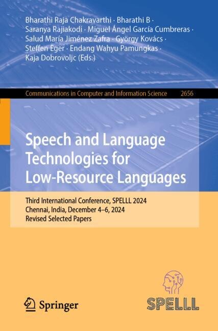 Front cover_Speech and Language Technologies for Low-Resource Languages