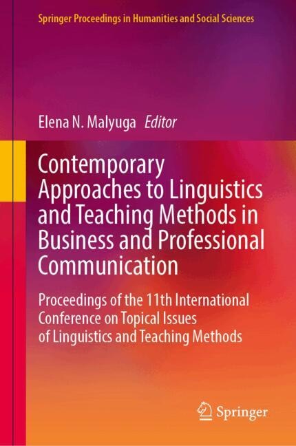 Couverture_Contemporary Approaches to Linguistics and Teaching Methods in Business and Professional Communication