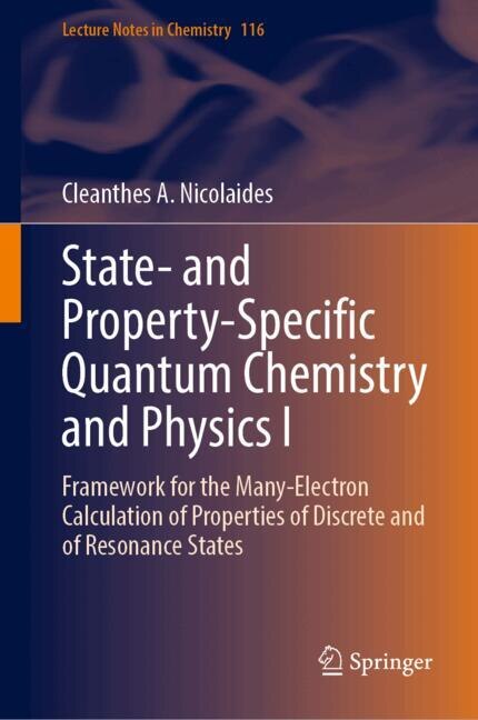 Couverture_State- and Property-Specific Quantum Chemistry and Physics I
