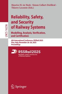 Front cover_Reliability, Safety, and Security of Railway Systems. Modelling, Analysis, Verification, and Certification