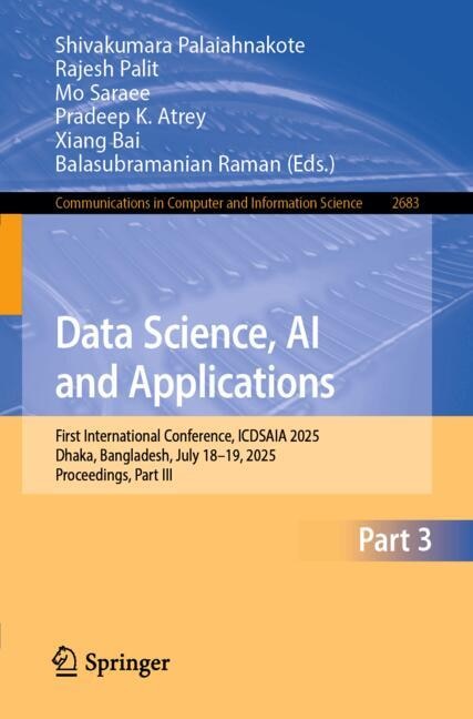 Front cover_Data Science, AI and Applications