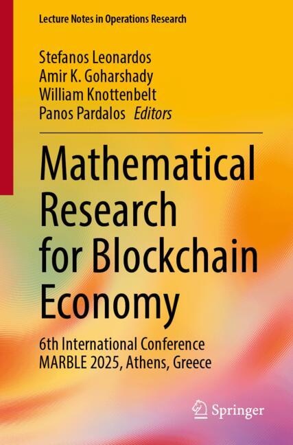 Front cover_Mathematical Research for Blockchain Economy