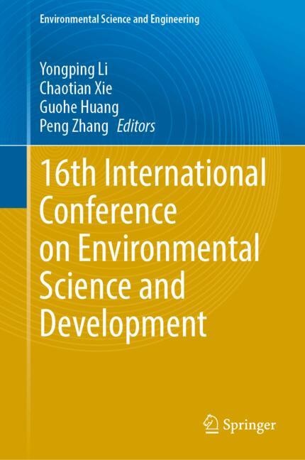 Couverture_16th International Conference on Environmental Science and Development