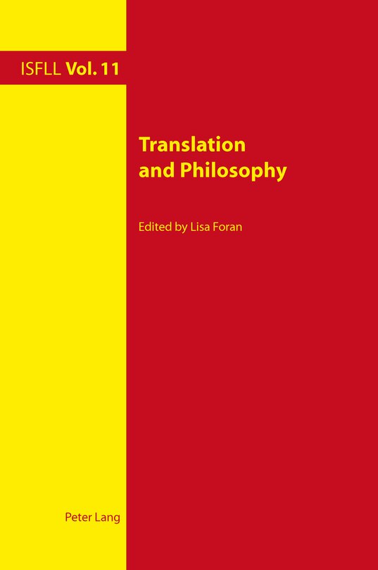Front cover_Translation and Philosophy