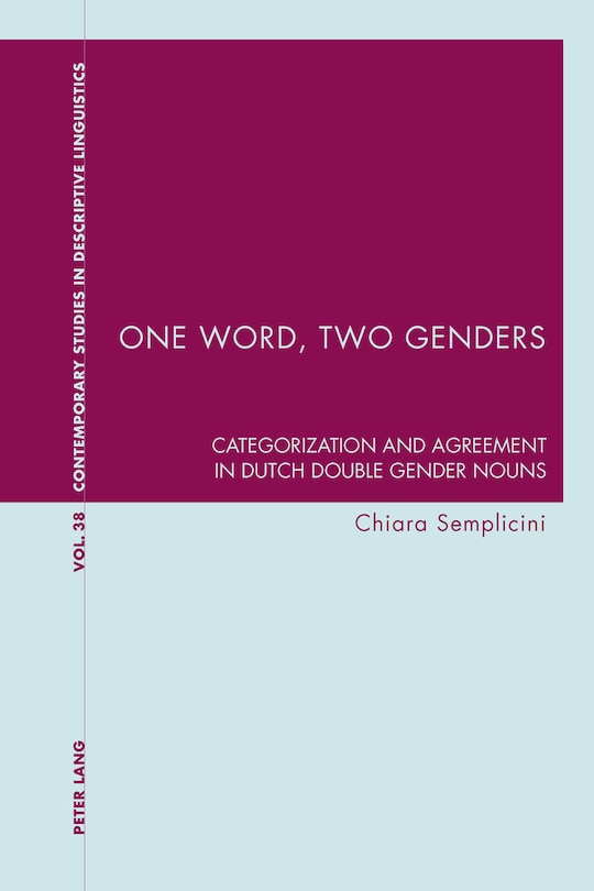 Couverture_One Word, Two Genders