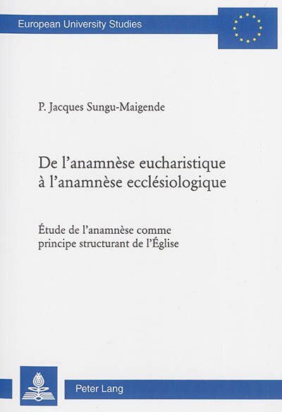 Couverture_De l'anamnèse eucharistique à l'anamnèse ecclésiologique