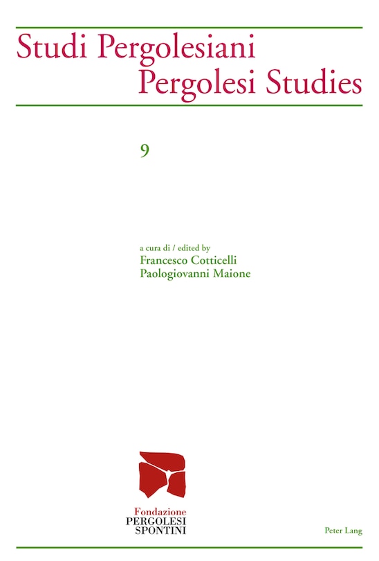 Couverture_Studi Pergolesiani / Pergolesi Studies