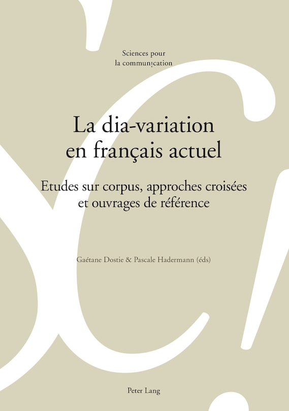 Front cover_La dia-variation en fran�ais actuel
