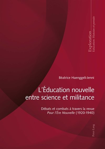 Couverture_L'�ducation nouvelle entre science et militance