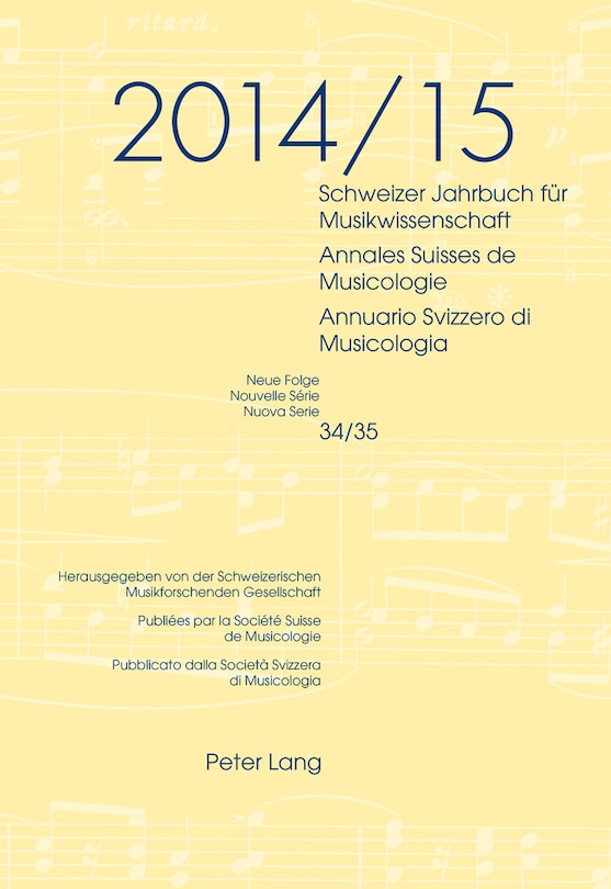 Couverture_Schweizer Jahrbuch fuer Musikwissenschaft- Annales Suisses de Musicologie- Annuario Svizzero di Musicologia