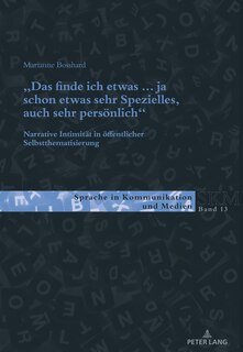 Front cover_�Das finde ich etwas (.) ja schon etwas sehr Spezielles, auch sehr persoenlich.�