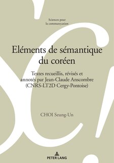 Front cover_El�ments de s�mantique du cor�en