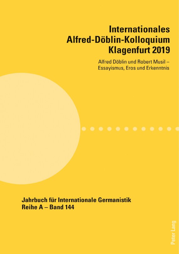 Front cover_Internationales Alfred-Doeblin-Kolloquium Klagenfurt 2019