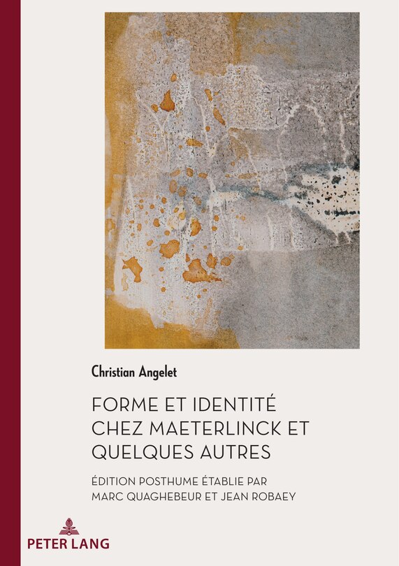 Couverture_Forme et Identité chez Maeterlinck et quelques autres