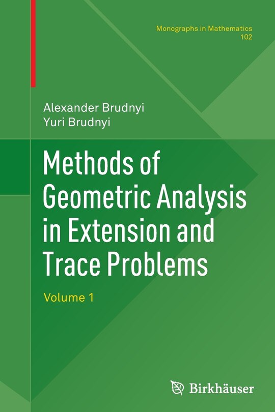 Couverture_Methods of Geometric Analysis in Extension and Trace Problems