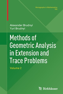 Front cover_Methods of Geometric Analysis in Extension and Trace Problems