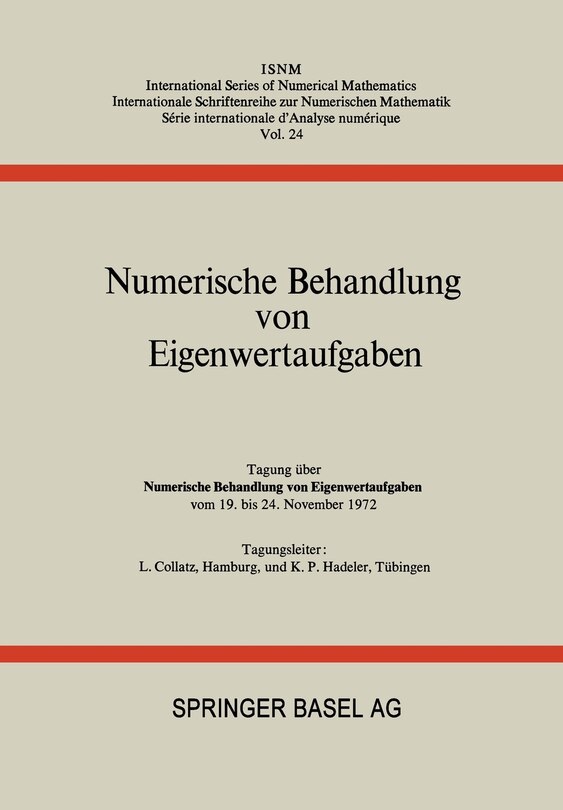 Couverture_Numerische Behandlung von Eigenwertaufgaben