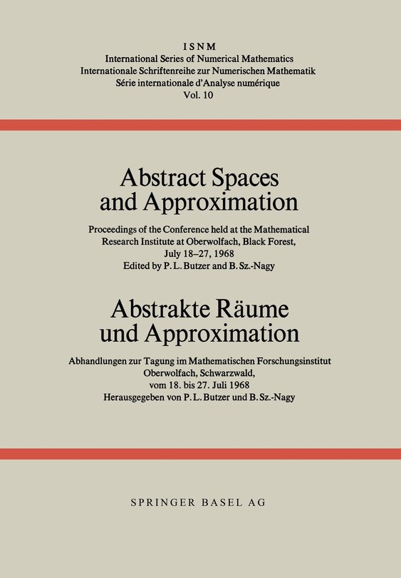 Front cover_Abstract Spaces and Approximation / Abstrakte Räume Und Approximation