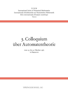 Front cover_3. Colloquium über Automatentheorie