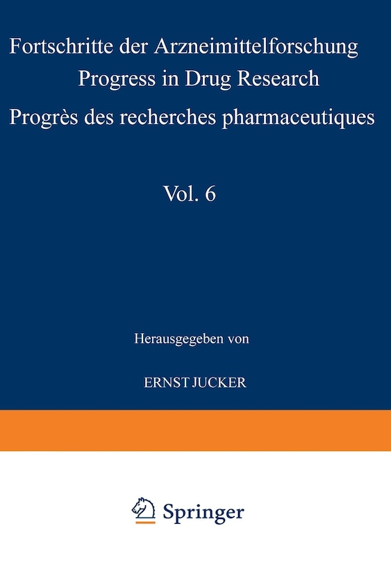Front cover_Progress In Drug Research / Fortschritte Der Arzneimittelforschung / Progres Des Recherches Pharmaceutiques