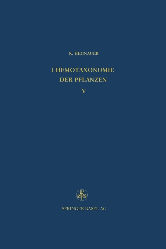 Front cover_Chemotaxonomie Der Pflanzen