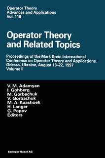 Front cover_Operator Theory and Related Topics