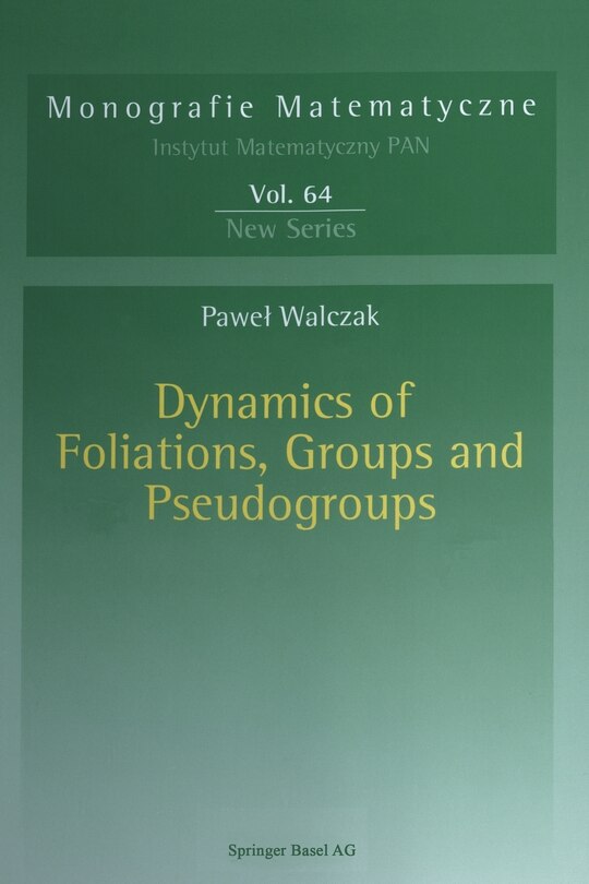 Couverture_Dynamics of Foliations, Groups and Pseudogroups