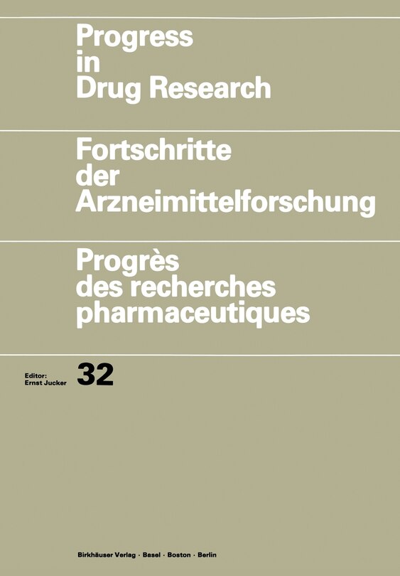 Front cover_Progress in Drug Research / Fortschritte der Arzneimittelforschung / Progrès des recherches pharmaceutiques