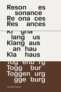 Front cover_Resonances: Klanghaus Toggenburg