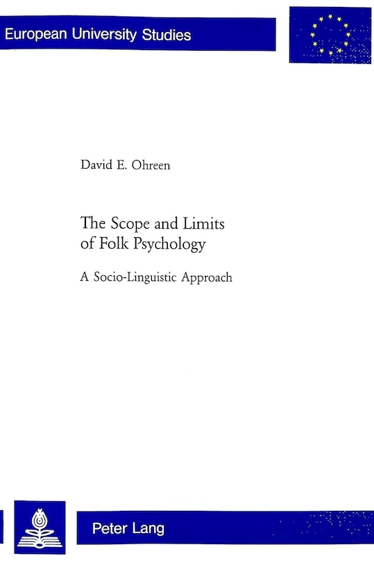 Front cover_The Scope And Limits Of Folk Psychology