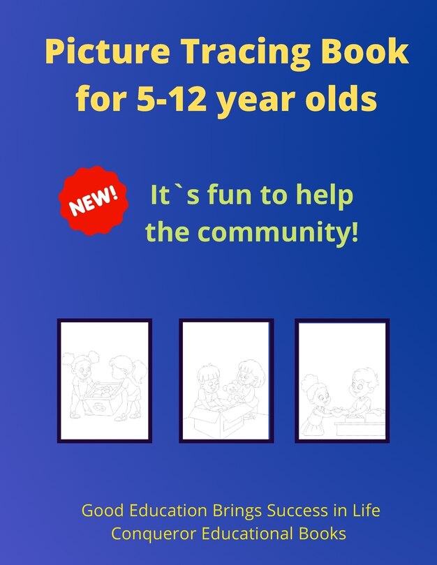 Front cover_Picture Tracing Book for 5-12 year olds