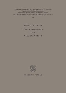 Front cover_Ortsnamenbuch der Niederlausitz