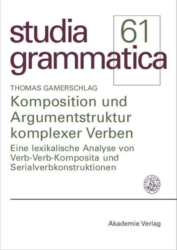 Front cover_Komposition und Argumentstruktur komplexer Verben