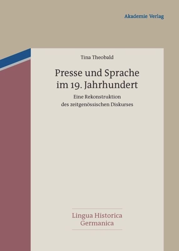 Front cover_Presse und Sprache im 19. Jahrhundert