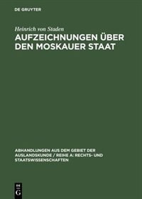 Couverture_Aufzeichnungen über den Moskauer Staat
