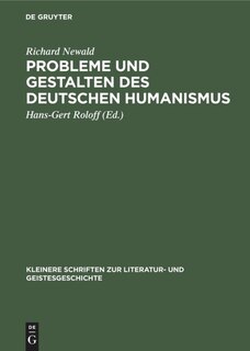 Front cover_Probleme und Gestalten des deutschen Humanismus