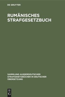 Front cover_Rumänisches Strafgesetzbuch