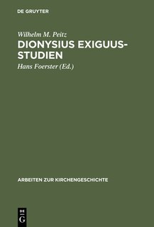 Front cover_Dionysius Exiguus-Studien