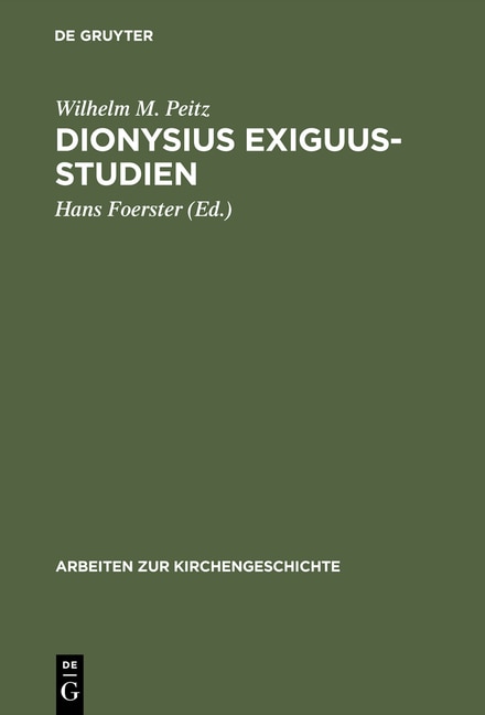 Front cover_Dionysius Exiguus-Studien